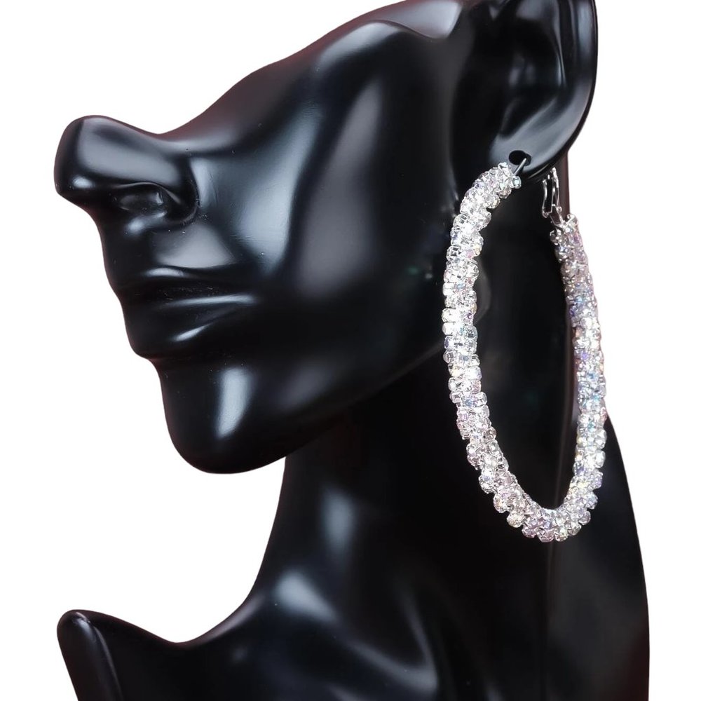 Glitter Hoop Earrings